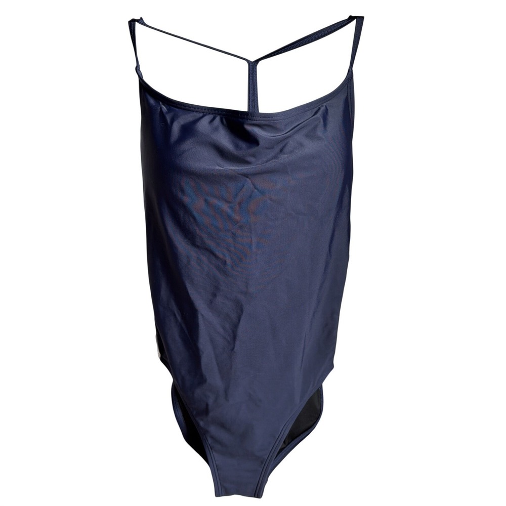 J. Crew One Piece Swimsuit Women Sz 10 Blue Padded Colorblock Bathing Suit Beach